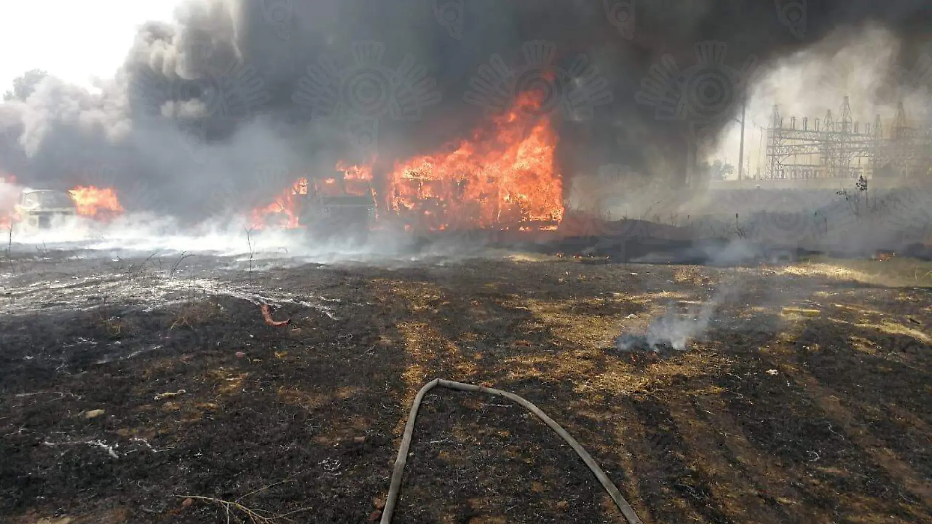 incendio agua santa